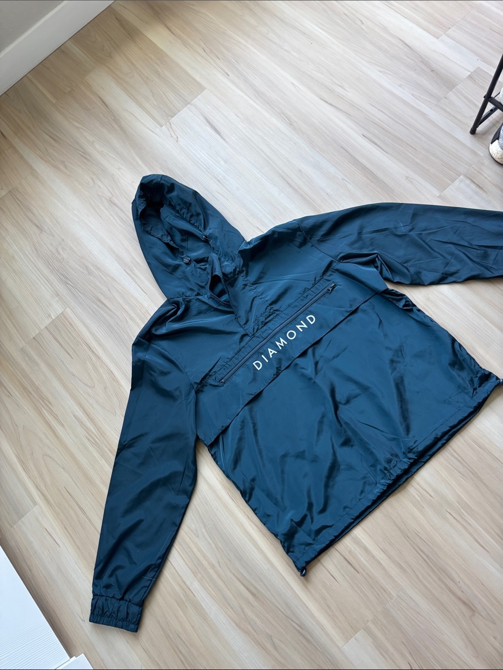 Diamond Supply Co. Kids' Navy Black Hooded Anorak